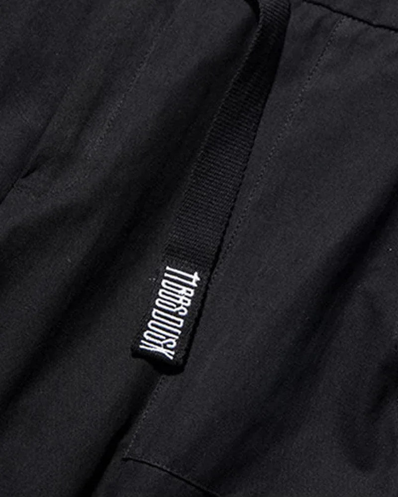 Stylish Black Tech Cargo Trousers -  tech wear - Stylish Black Tech Cargo Trousers for Comfort