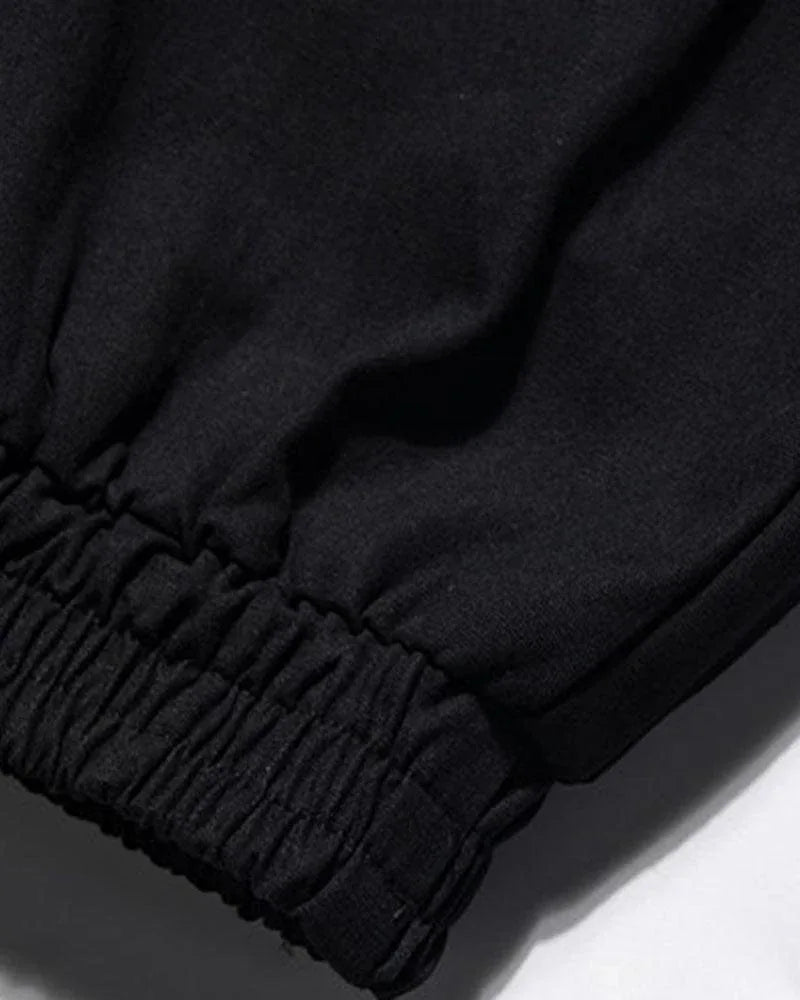 Stylish Black Tech Cargo Trousers - trendy cargo pants - Stylish Black Tech Cargo Trousers for Comfort