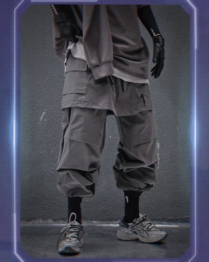 Stylish Cargo Pants with Skirt Hem -  streetwear - Stylish Cargo Pants with Skirt Hem Design
