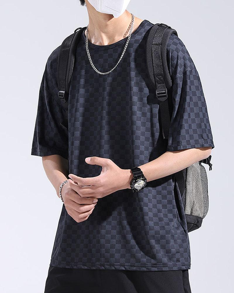 Stylish Checkerboard Summer Top -  lightweight shirt - Lightweight Checkerboard Summer Top for Comfort