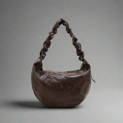 Stylish Crescent Wrinkle Tote - crescent tote - Stylish Crescent Wrinkle Tote for Modern Use