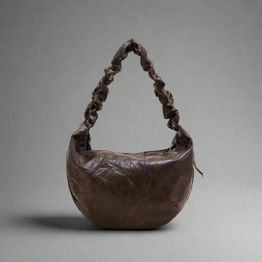 Stylish Crescent Wrinkle Tote - crescent tote - Stylish Crescent Wrinkle Tote for Modern Use