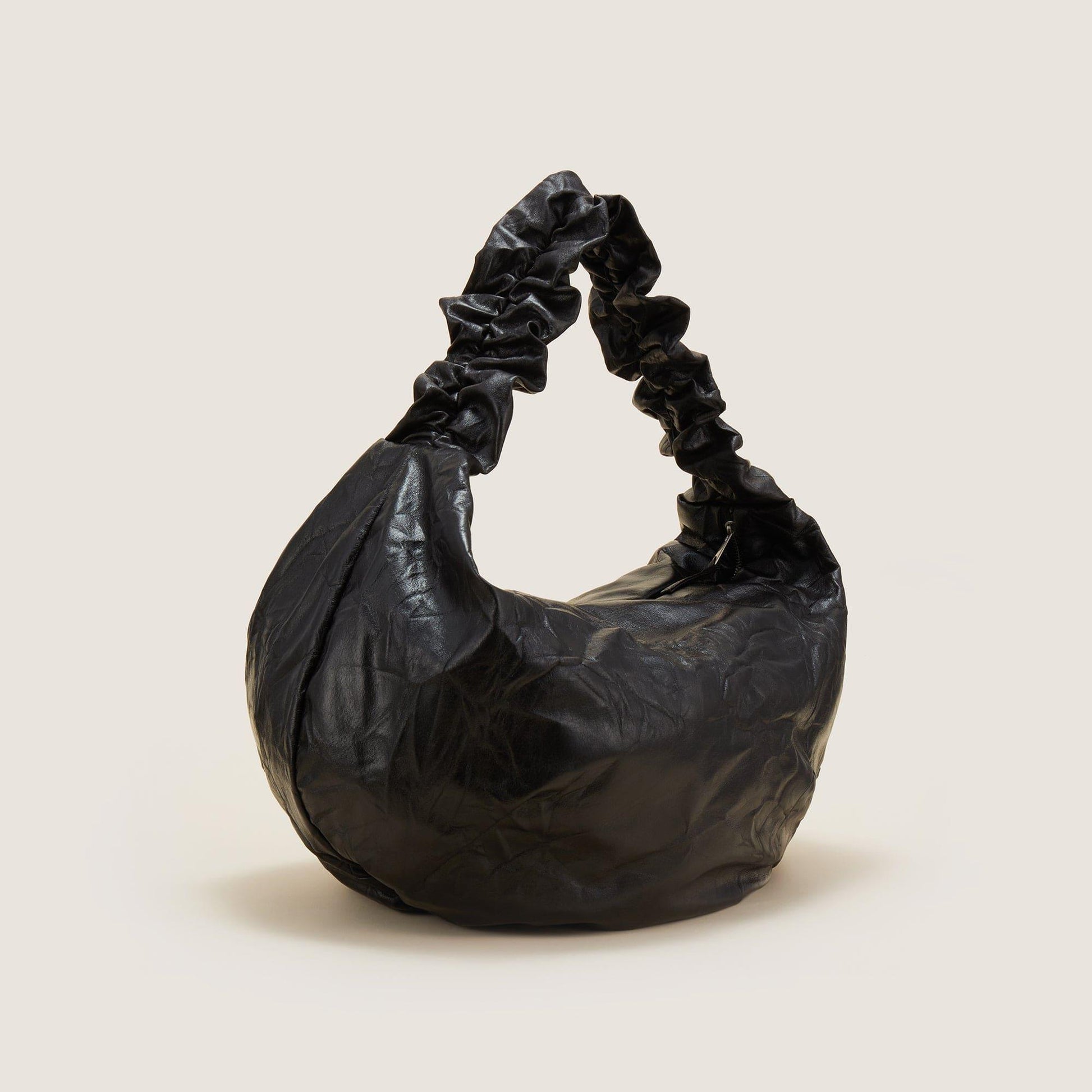 Stylish Crescent Wrinkle Tote -  unique design tote - Stylish Crescent Wrinkle Tote for Modern Use