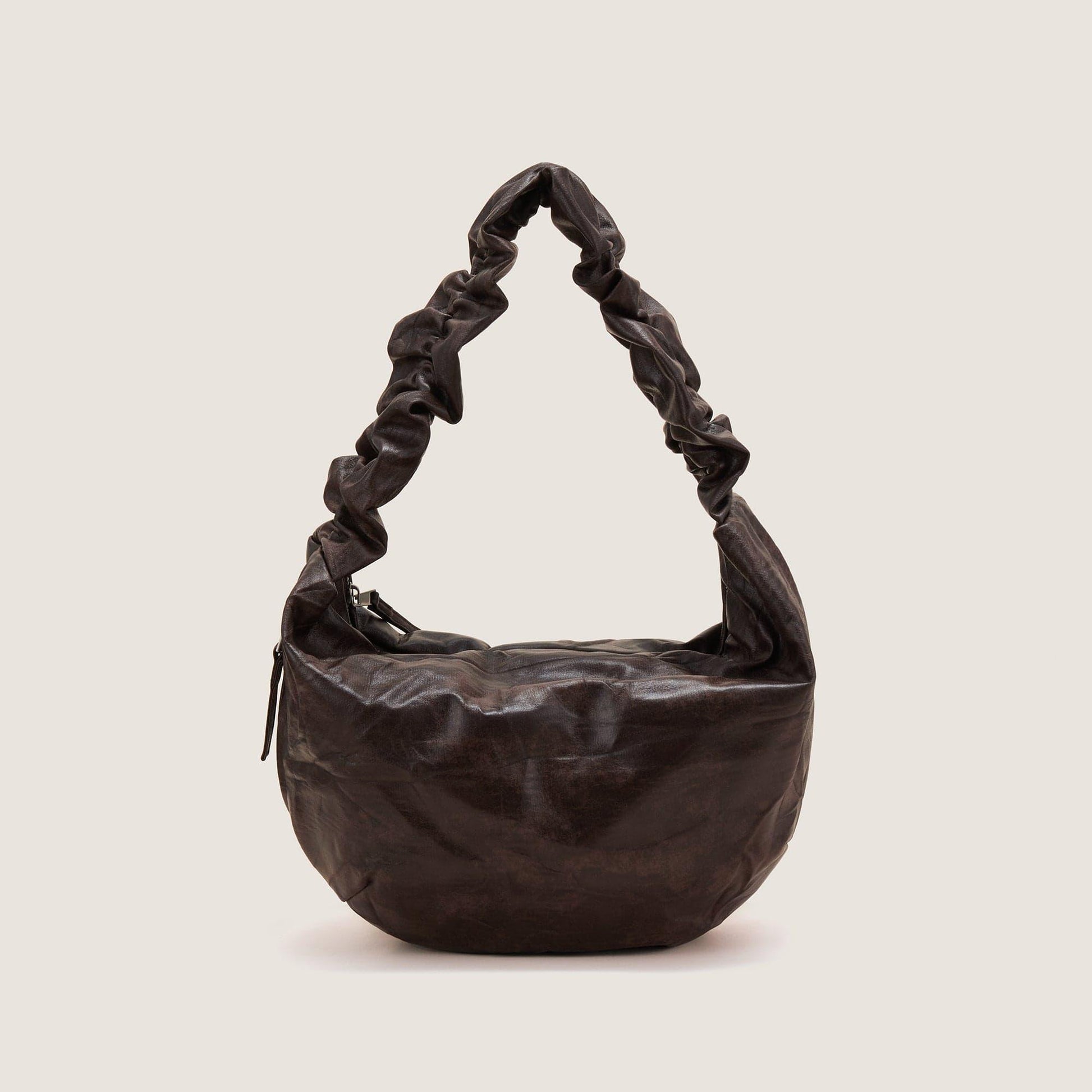 Stylish Crescent Wrinkle Tote -  unique design tote - Stylish Crescent Wrinkle Tote for Modern Use