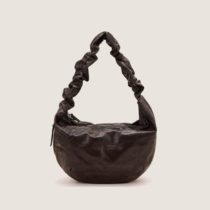Stylish Crescent Wrinkle Tote -  unique design tote - Stylish Crescent Wrinkle Tote for Modern Use