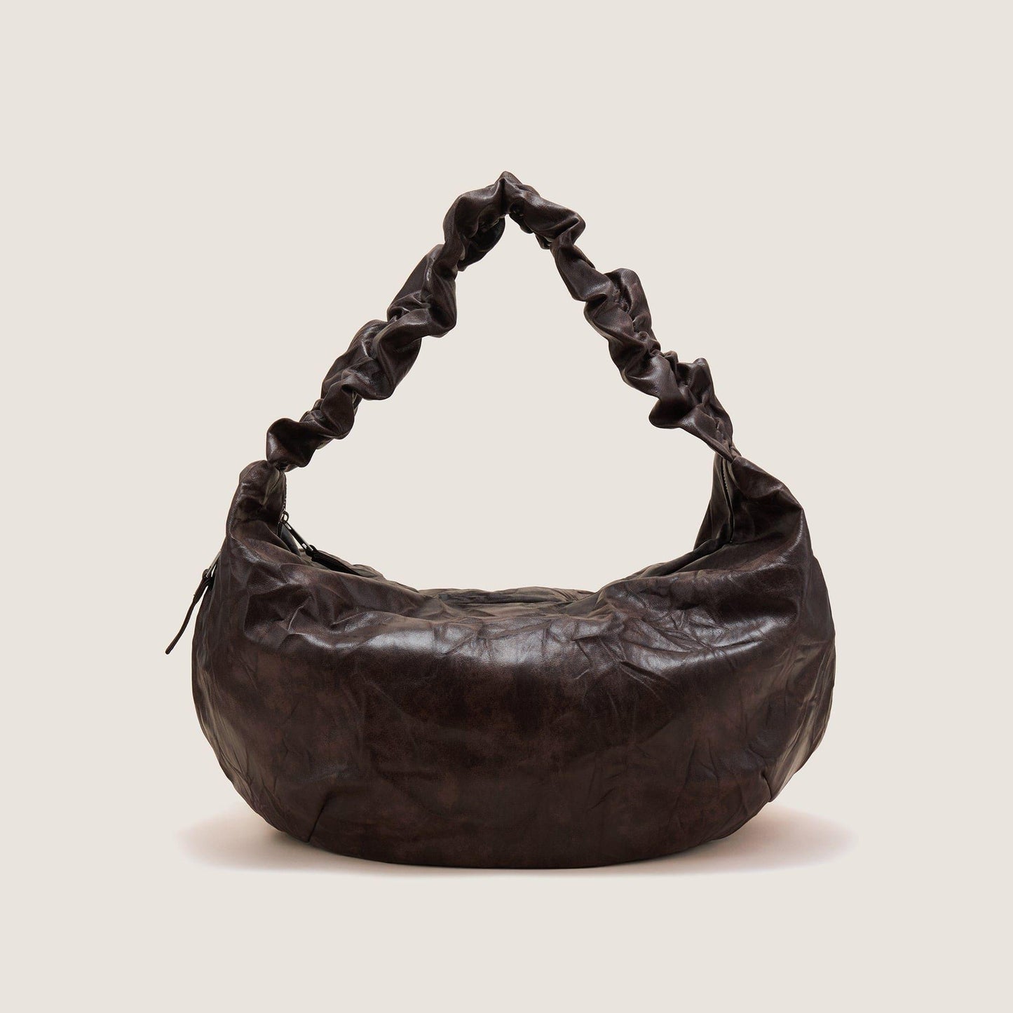Stylish Crescent Wrinkle Tote -  wrinkle bag - Stylish Crescent Wrinkle Tote for Modern Use