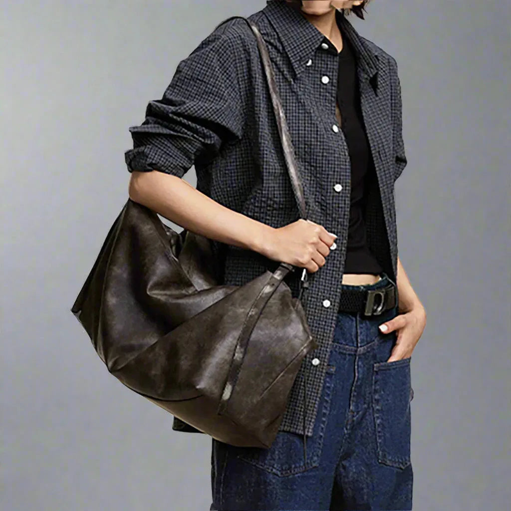 Stylish Double-Strap Shoulder Bag - rectangular shoulder bag - Stylish Double-Strap Shoulder Bag for Everyday Use