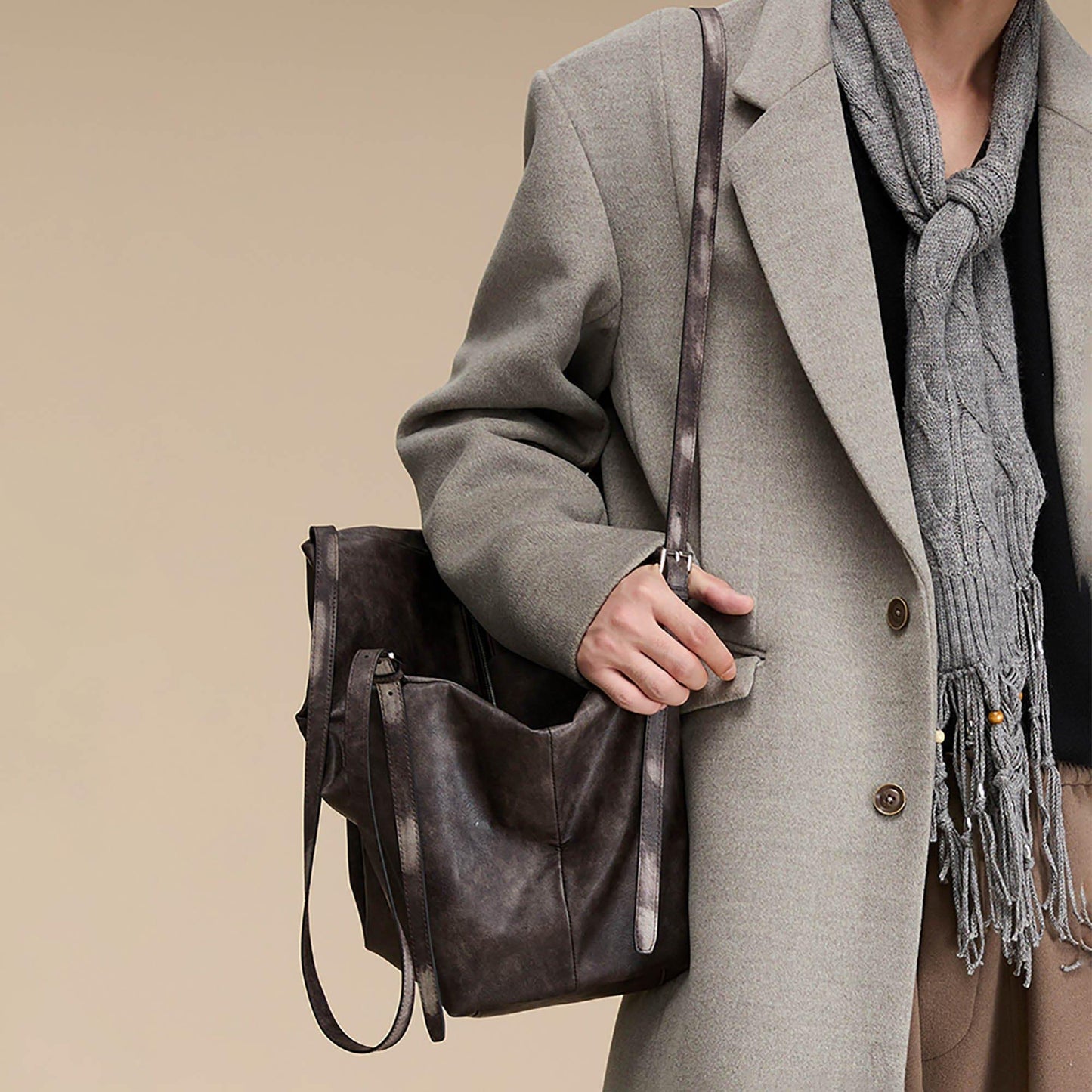 Stylish Double-Strap Shoulder Bag - shoulder bag - Stylish Double-Strap Shoulder Bag for Everyday Use