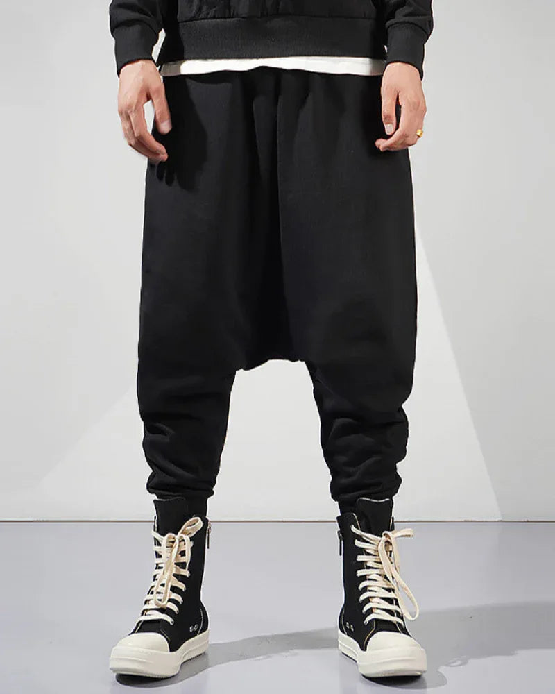 Stylish Drop-Crotch Trousers -  comfortable streetwear - Stylish Drop-Crotch Trousers for Streetwear Looks