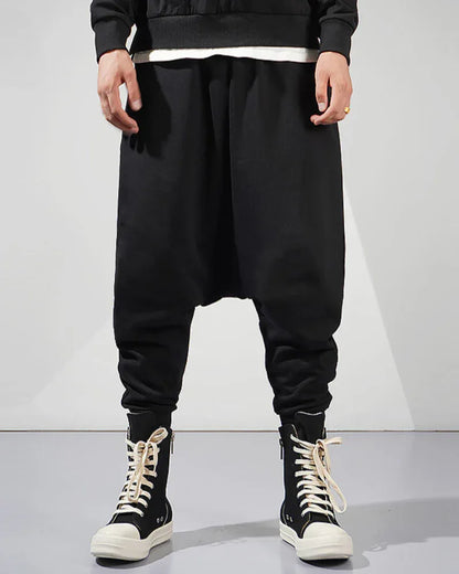 Stylish Drop-Crotch Trousers -  comfortable streetwear - Stylish Drop-Crotch Trousers for Streetwear Looks