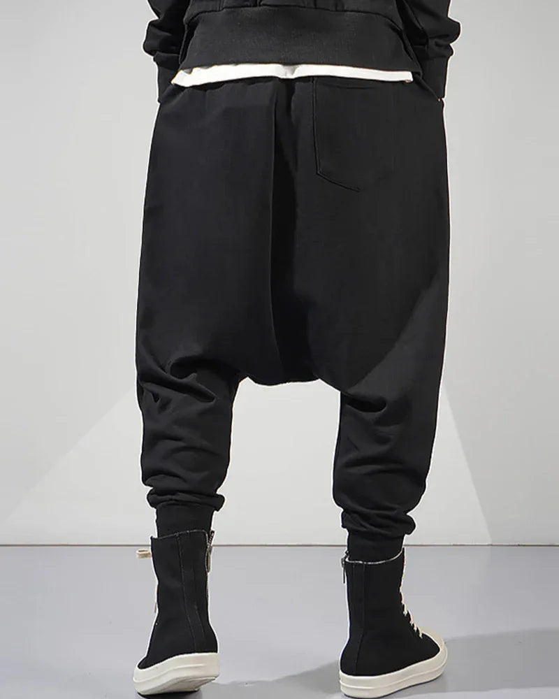 Stylish Drop-Crotch Trousers -  loose trousers - Stylish Drop-Crotch Trousers for Streetwear Looks