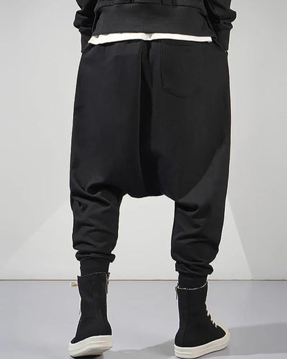Stylish Drop-Crotch Trousers -  loose trousers - Stylish Drop-Crotch Trousers for Streetwear Looks