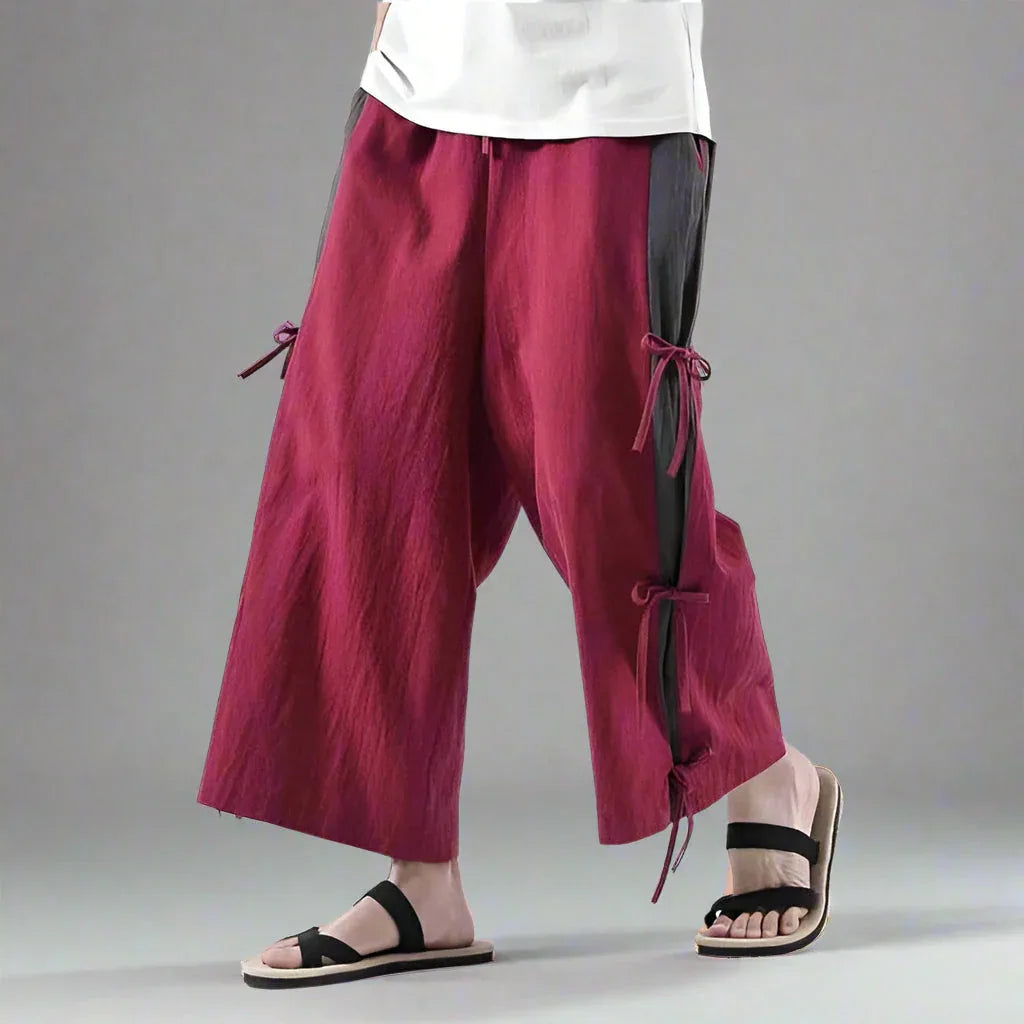 Stylish Everyday Hakama Trousers -  casual pants - Stylish Hakama Trousers for Everyday Comfort