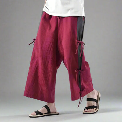 Stylish Everyday Hakama Trousers -  casual pants - Stylish Hakama Trousers for Everyday Comfort