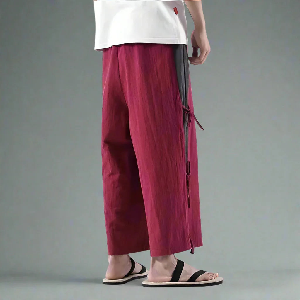 Stylish Everyday Hakama Trousers -  elastic waist - Stylish Hakama Trousers for Everyday Comfort