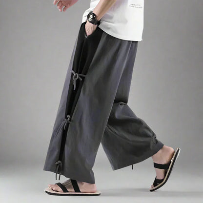Stylish Everyday Hakama Trousers -  loose fit trousers - Stylish Hakama Trousers for Everyday Comfort
