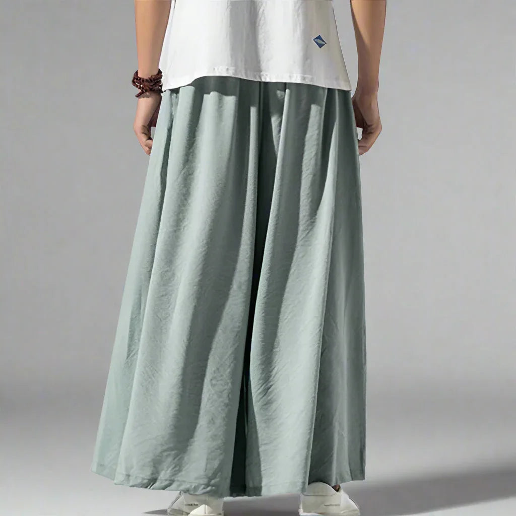 Stylish Flowy Wide-Leg Pants -  wide leg - Elegant Flowy Wide-Leg Pants for Comfort