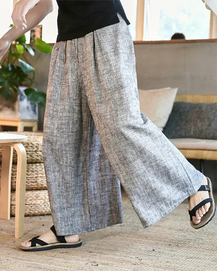 Stylish Grey Hakama Pants -  fashionable wear - Comfortable Grey Hakama Pants for Everyday Style
