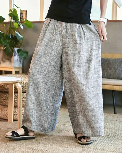 Stylish Grey Hakama Pants -  grey pants - Comfortable Grey Hakama Pants for Everyday Style