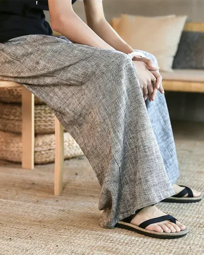 Stylish Grey Hakama Pants -  versatile fashion pants - Comfortable Grey Hakama Pants for Everyday Style