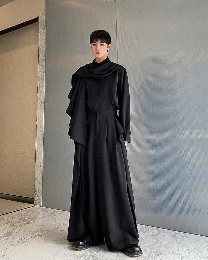 Stylish Hakama Pants for All -  cotton blend - Chic Hakama Pants for Effortless Urban Style