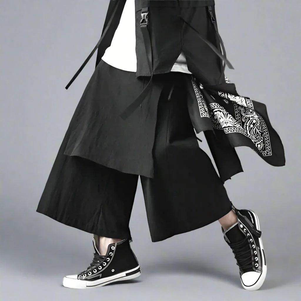 Stylish Hakama-Style Trousers -  ankle length - Hakama-Style Trousers for Stylish Streetwear Looks
