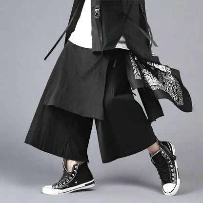 Stylish Hakama-Style Trousers -  ankle length - Hakama-Style Trousers for Stylish Streetwear Looks