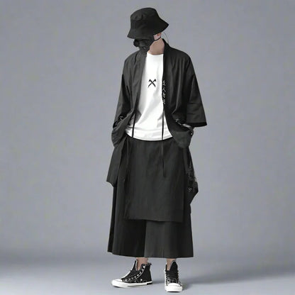 Stylish Hakama-Style Trousers -  elastic waist pants - Hakama-Style Trousers for Stylish Streetwear Looks