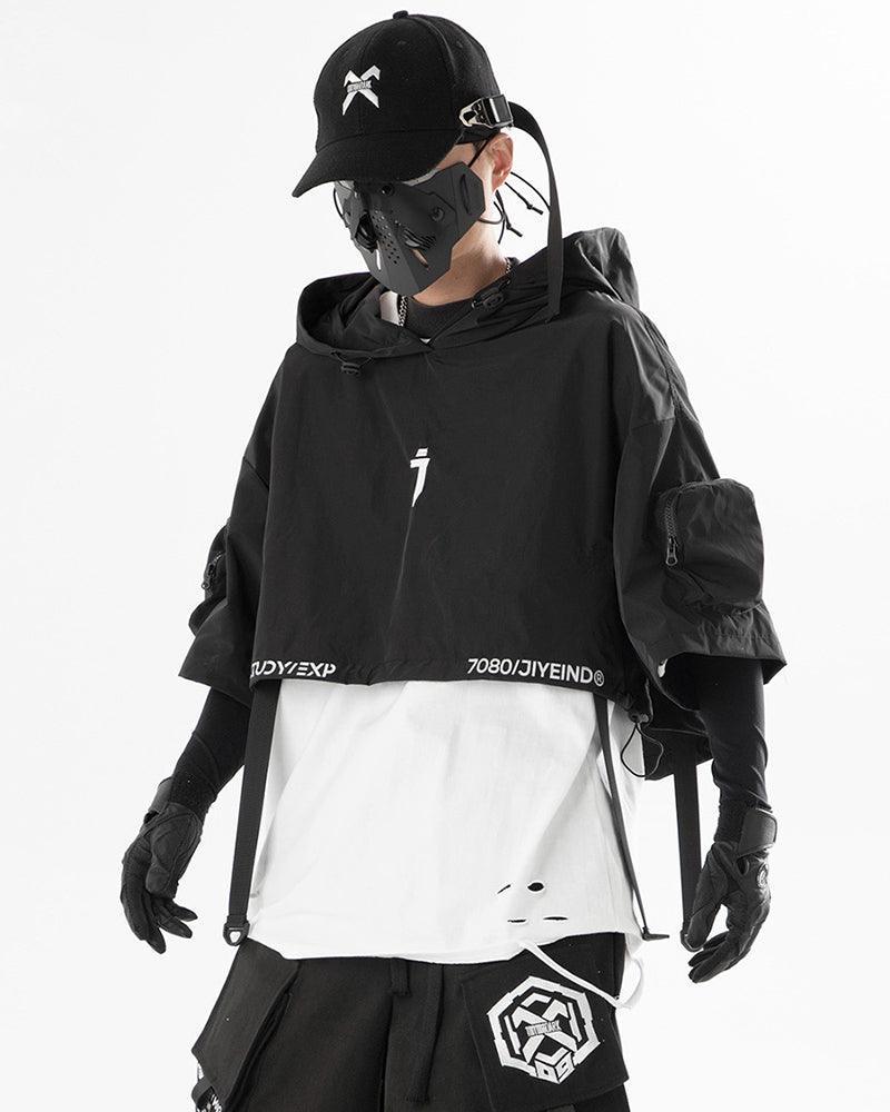 Stylish Hooded Short Cape - functional outdoor cape - Hooded Short Cape for Urban Adventures