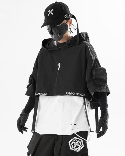 Stylish Hooded Short Cape - functional outdoor cape - Hooded Short Cape for Urban Adventures