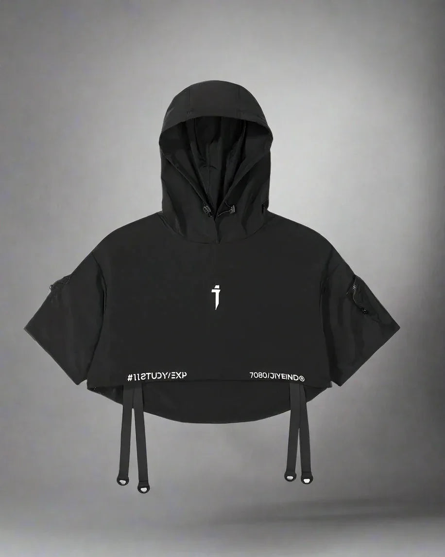 Stylish Hooded Short Cape -  lightweight cape - Hooded Short Cape for Urban Adventures