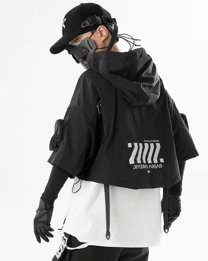 Stylish Hooded Short Cape -  durable polyester cape - Hooded Short Cape for Urban Adventures