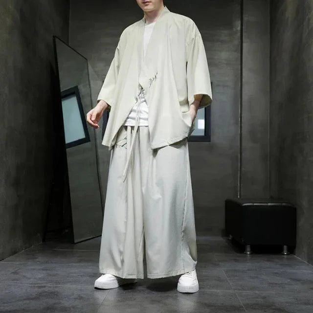 Stylish Japanese Haori Set -  japanese fashion - Stylish Japanese Haori Set for Unique Fashion
