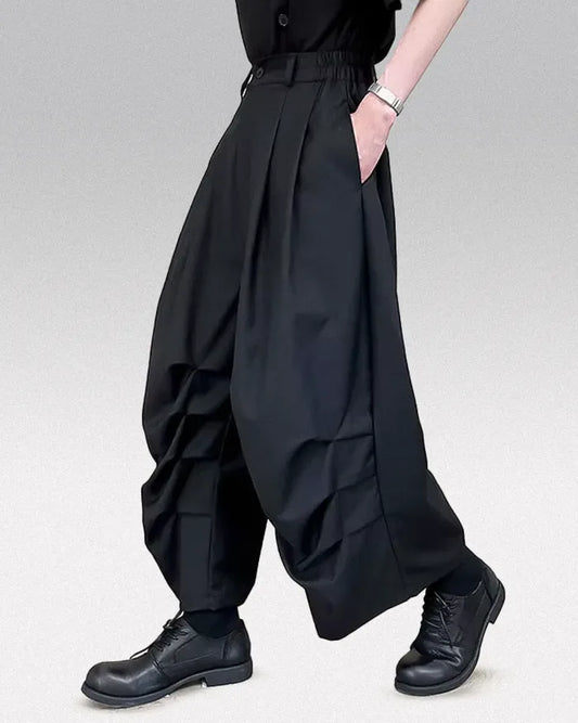 Stylish Japanese Men's Pants - hakama pants - Modern Hakama Style Pants for Men