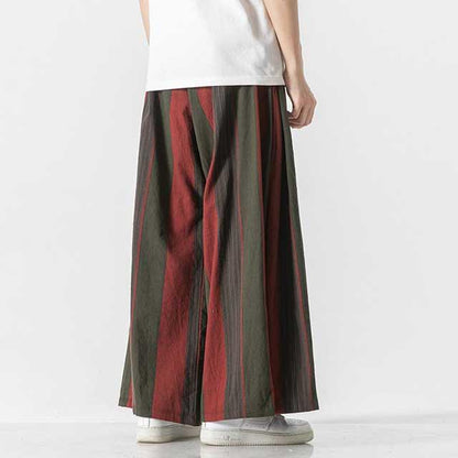 Stylish Linen Wide-Leg Trousers -  martial arts - Stylish Linen Wide-Leg Trousers for Comfort