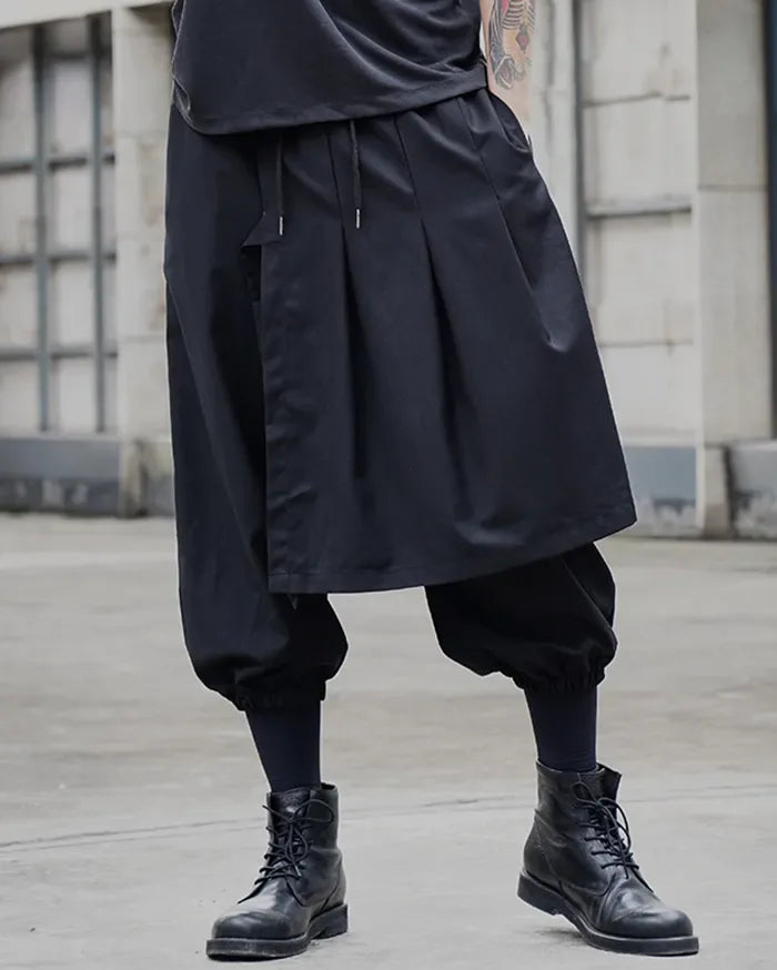 Stylish Men's Hakama Pants -  adjustable waist pants - Stylish Men's Hakama Pants for Modern Style