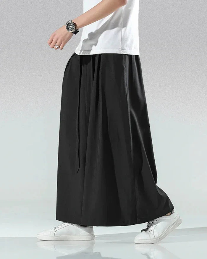 Stylish Men's Japanese Wide-Leg Pants -  comfortable men's trousers - Stylish Japanese Wide-Leg Pants for Men