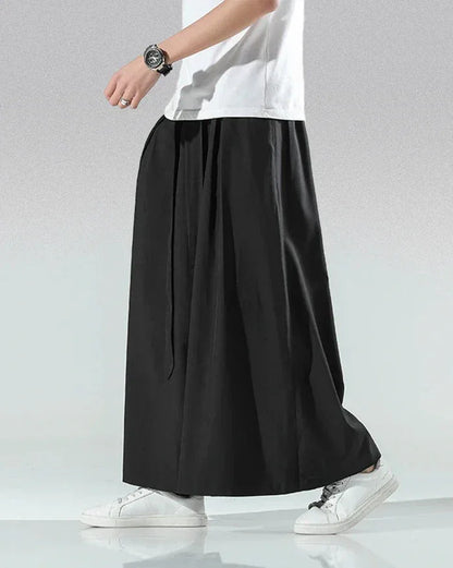 Stylish Men's Japanese Wide-Leg Pants -  comfortable men's trousers - Stylish Japanese Wide-Leg Pants for Men