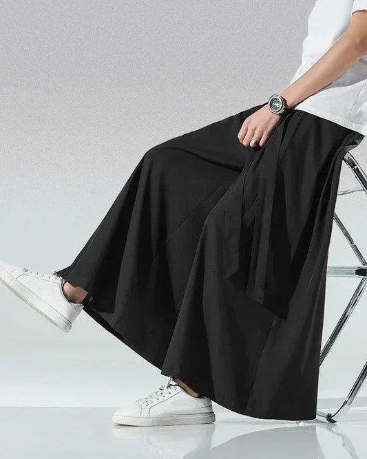 Stylish Men's Japanese Wide-Leg Pants - stylish wide-leg pants - Stylish Japanese Wide-Leg Pants for Men