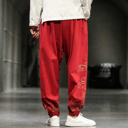 Stylish Oriental Jogger Pants -  women's fashion pants - Stylish Wide Leg Japanese Jogger Pants