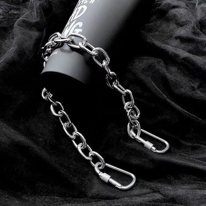 Stylish Pants Chain Accessory - pants chain - Stylish Silver Steel Pants Chain Accessory