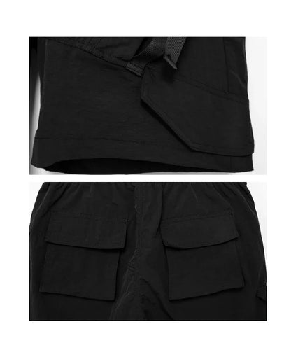 Stylish Patchwork Cargo Shorts -  stylish shorts - Stylish Patchwork Cargo Shorts for Everyday Wear