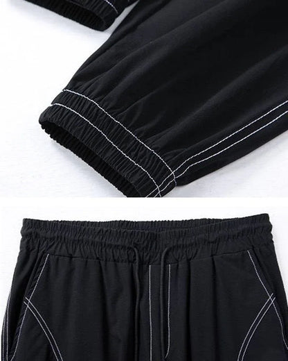 Stylish Patchwork Ice Silk Pants -  machine washable pants - Lightweight Ice Silk Patchwork Pants for Summer