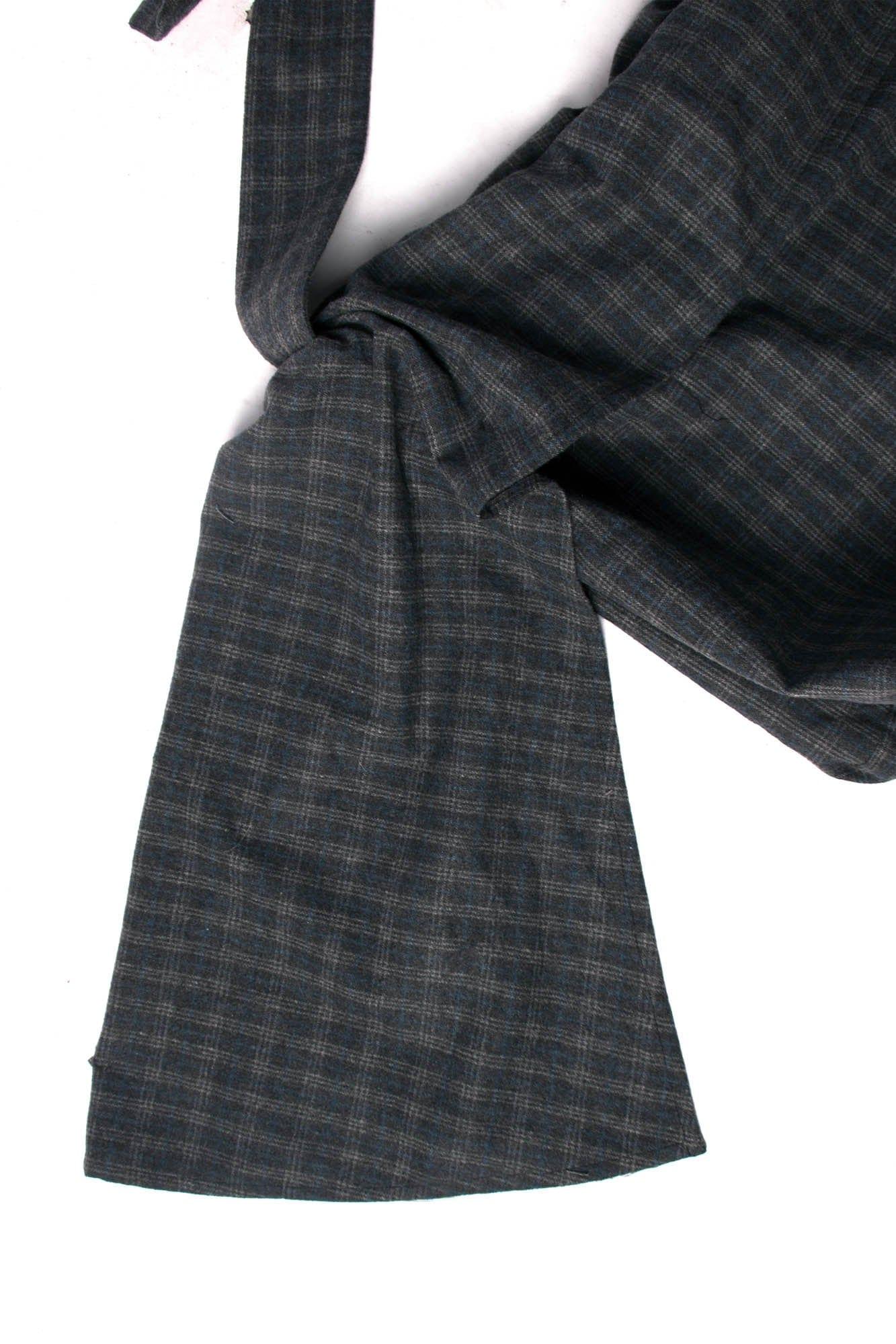 Stylish Plaid Wool Hobo Bag - adjustable strap bag - Stylish Plaid Wool Hobo Bag for Everyday Use
