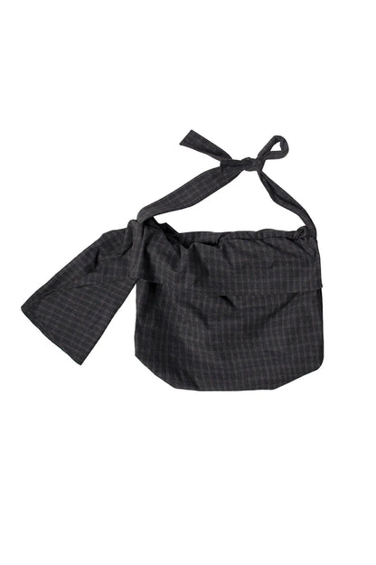 Stylish Plaid Wool Hobo Bag -  dark plaid bag - Stylish Plaid Wool Hobo Bag for Everyday Use