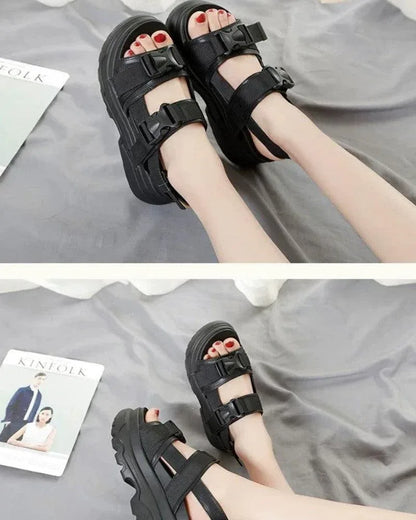 Stylish Platform Tech Sandals -  EVA cushioned sandals - Comfortable Platform Tech Sandals for Everyday Wear