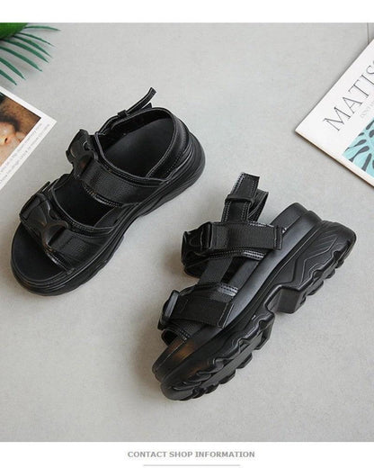 Stylish Platform Tech Sandals - tech sandals - Comfortable Platform Tech Sandals for Everyday Wear