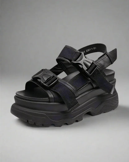 Stylish Platform Tech Sandals - comfortable techwear sandals - Comfortable Platform Tech Sandals for Everyday Wear