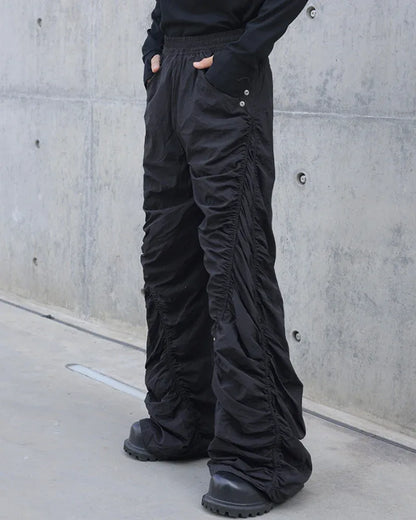 Stylish Pleated Spiral Trousers - lightweight breathable fabric - Pleated Spiral Trousers for Casual Style