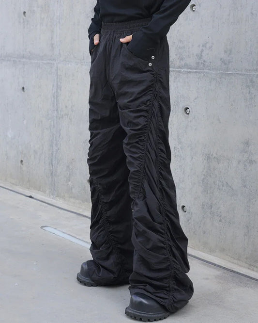 Stylish Pleated Spiral Trousers - lightweight breathable fabric - Pleated Spiral Trousers for Casual Style